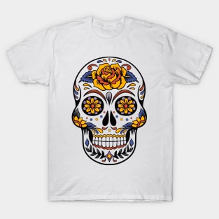 Skull Halloween dia de los muertos T-Shirt